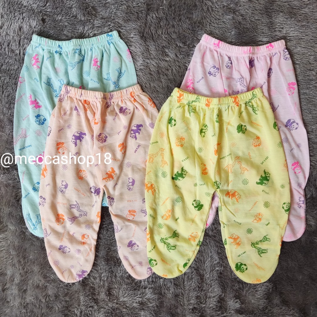 1 Lusin Celana legging Panjang Tutup Bayi Newborn Murah Bahan Katun Nyaman Dan Lembut