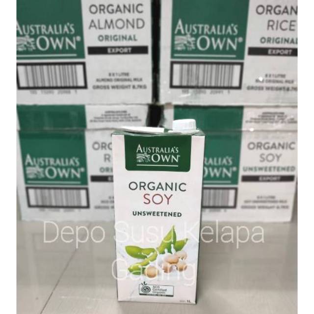 Australia OWN Soy Milk Organic Unsweet | Australia's Susu Kedelai Soya