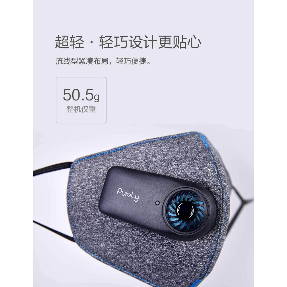 Xiaomi Purely Masker Anti Polusi Air Mask PM2.5 - HZSN001 - Gray