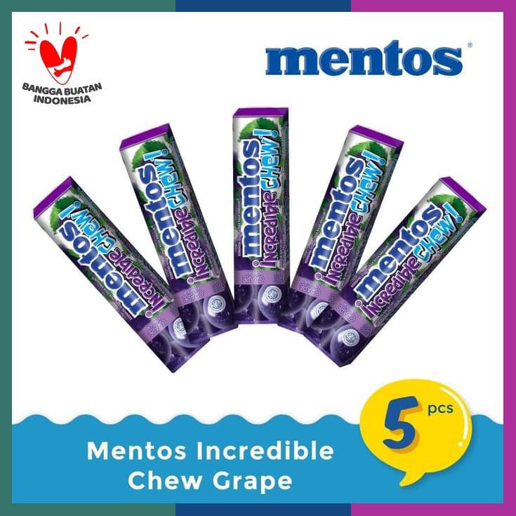 

Mentos Incredible Chew Grape 5 Pcs