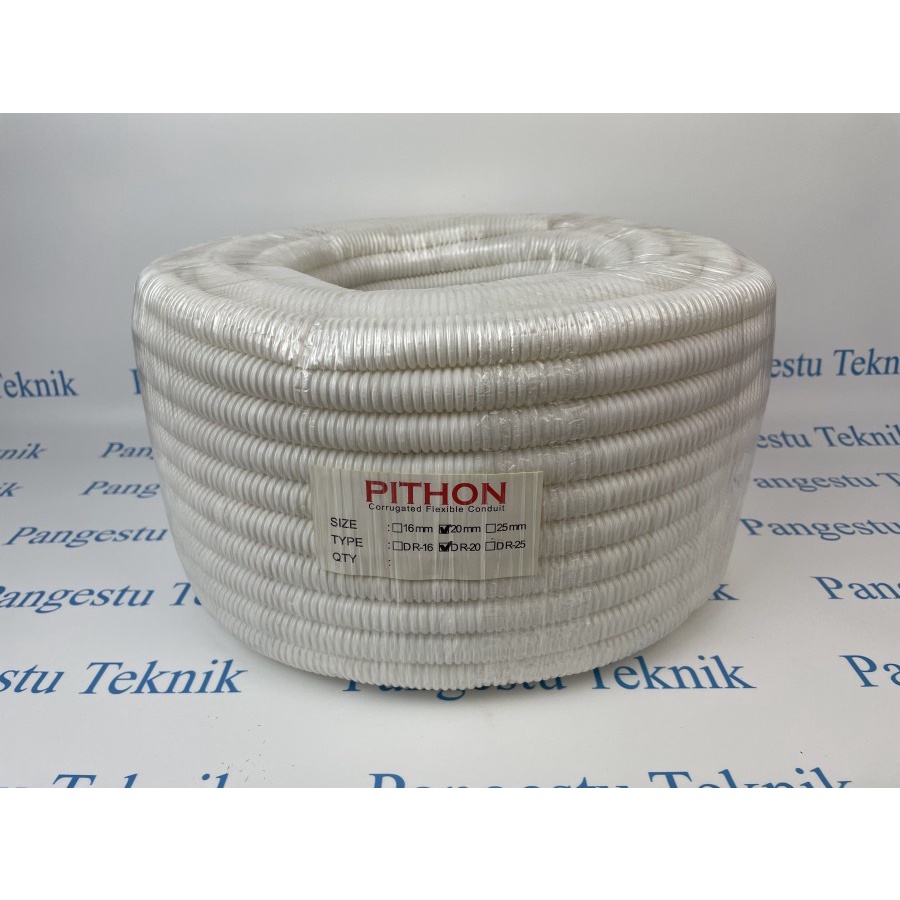 Flexibel Listrik 20mm / Selang Pipa Listrik / Corugated Pipa Putih Rol