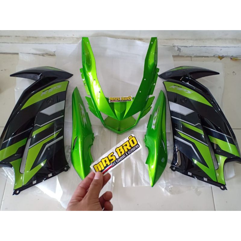 Cover indo green body set Ninja RR 2015 Hijau