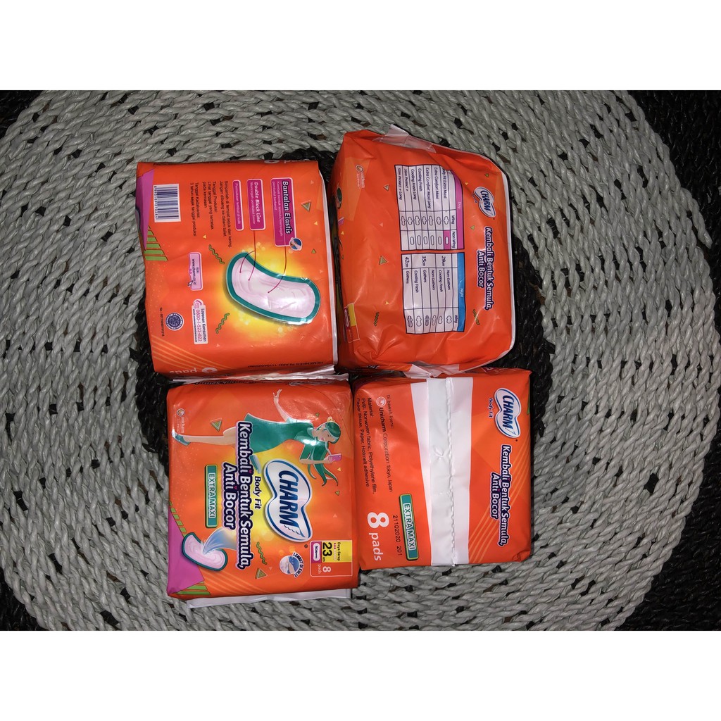Charm Pembalut Body Fit 23Cm Non Wing Isi 8 Pads Softex Charm Wanita Extra Maxi Anti Bocor Softek Unicharm Original Ekonomis Kembali Bentuk Semula