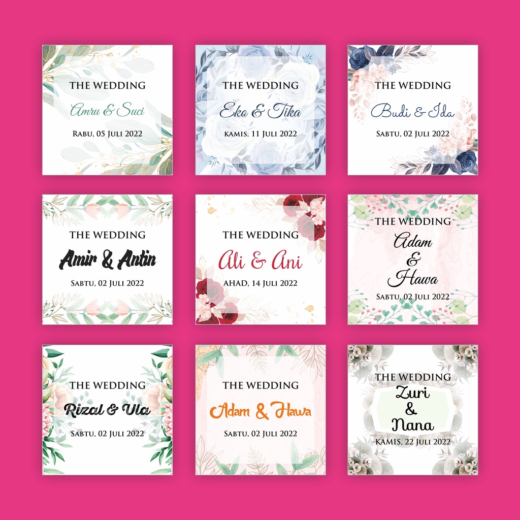WEDDING CARD/KARTU SOUVENIR/KARTU UCAPAN