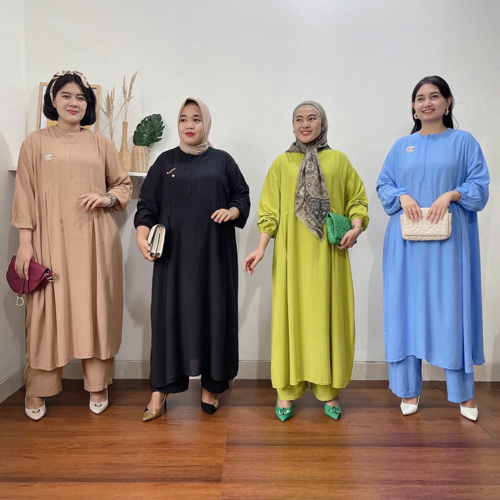 Oneset Krinkle Premium Belah Samping-4