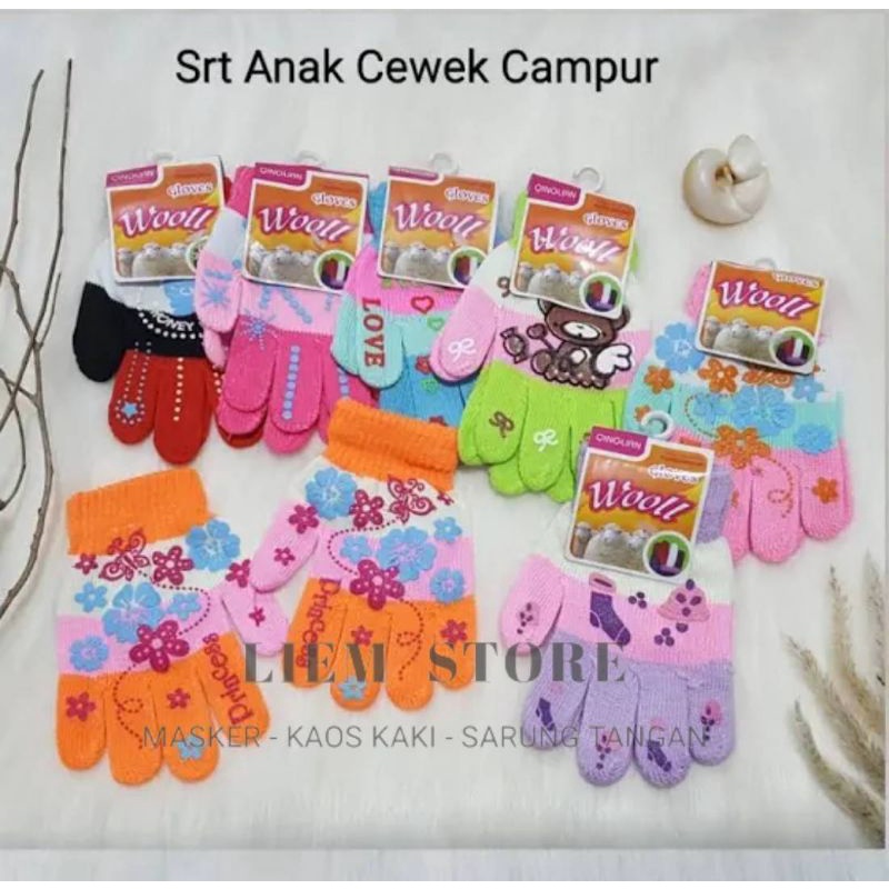 Sarung Tangan Anak Perempuan / Sarung Tangan Anak Cewek / Sarung Tangan Anak