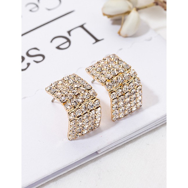 LRC Anting Tusuk Fashion Diamond Stud Earrings F489XX