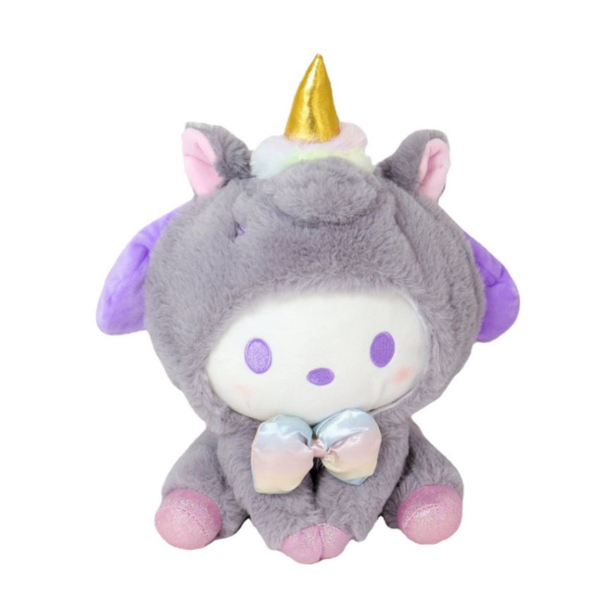 MAINAN BONEKA MELODY HELLO KITTY CINNAMOROLL POCHACCO DOG POMPOMPURIN KUROMI KOSTUM UNICORN IMPOR