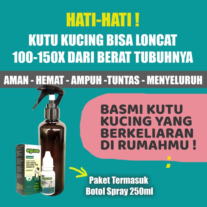 EGCOO - OBAT PENGHILANG KUTU KUCING & KUTU YG BERKELIARAN DI RUMAH