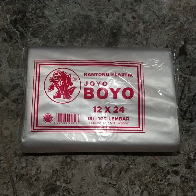 KANTONG PLASTIK HDPE JOYO BOYO  ukuran 12x24 /½ KG