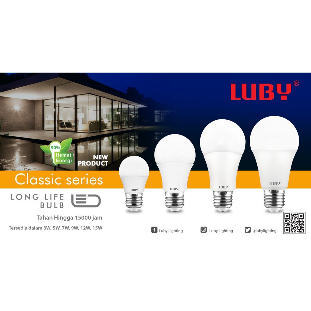 Lampu Bohlam LED BULB LUBY Classic lamp 5W 7W 9W 12W 15W 18W 24W 5 7 9 12 15 18 24 watt FIT E27  free bubble wrap Lampu led