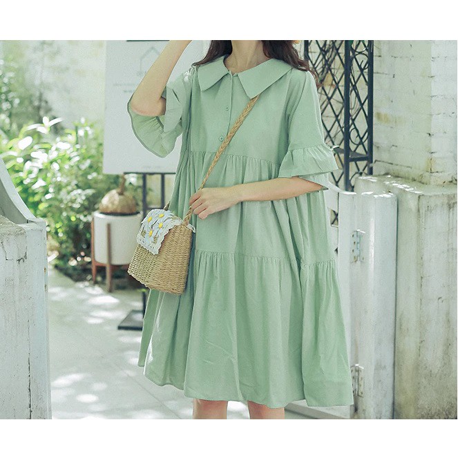 korean japan dress cute style casual long dress (Kf003)