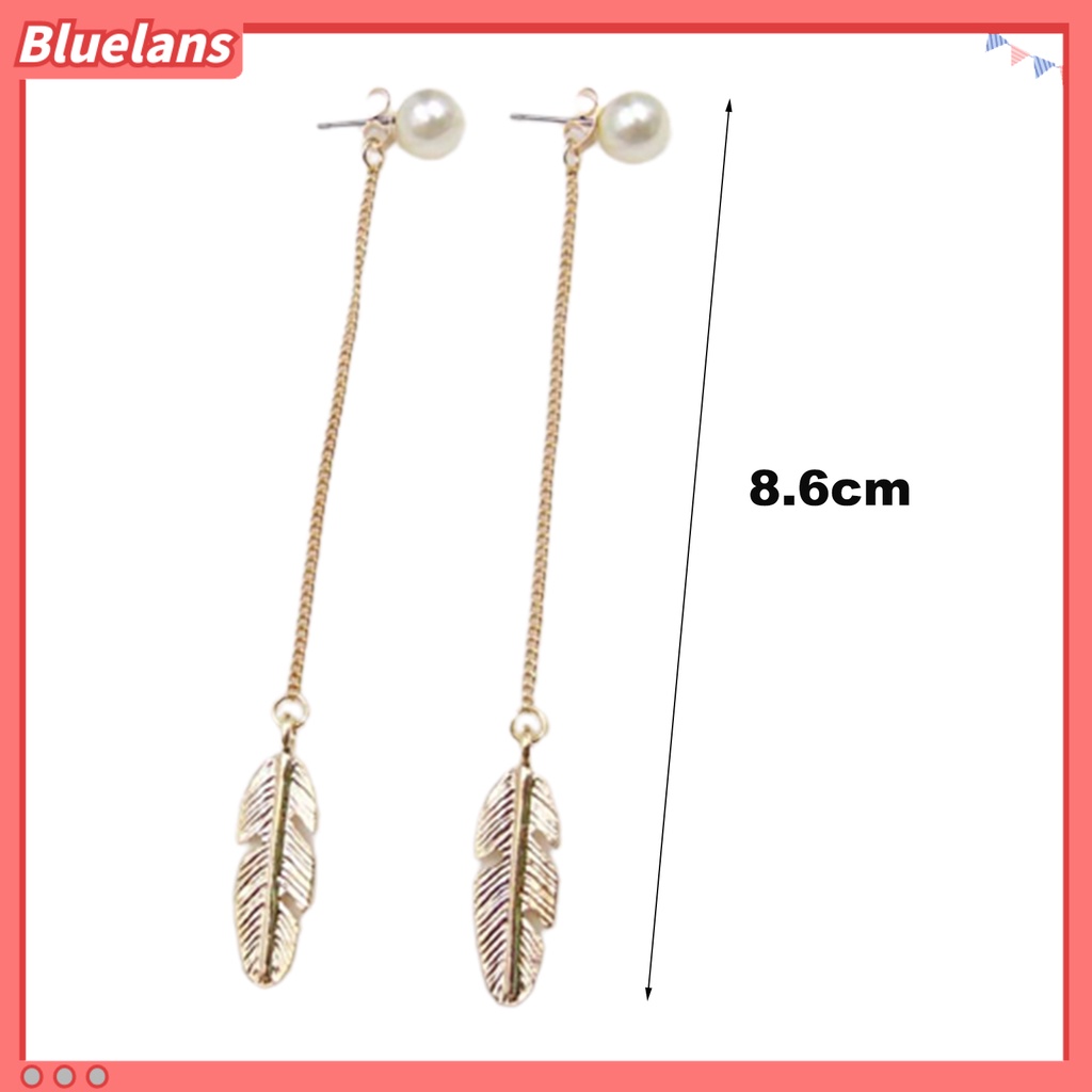 Bluelans Drop Earring Exquisite Creative Leaf Design Dangle Earing for Girl