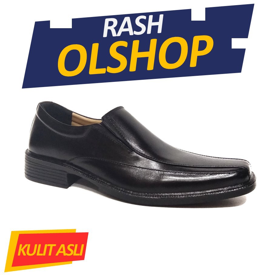 Original Kulit Asli Sepatu Formal Pria Model Slip On