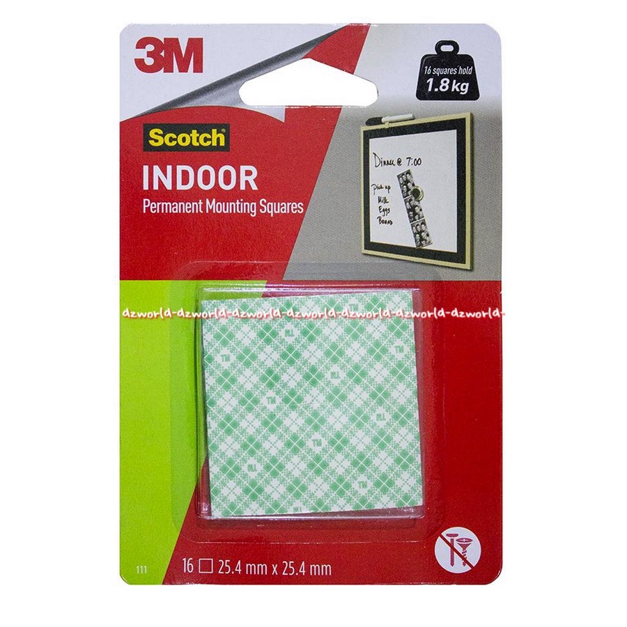 3M Scotch Indoor Permanet Mounting Tape 1.8kg Square Double Tape Perekat Kuat Model Kotak Persegi