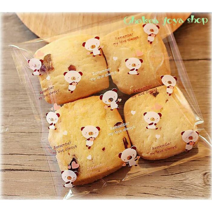 

Plastik bungkus kue- cookies permen roti asesoris fancy/10x10cm