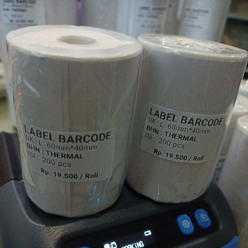 

LABEL BARCODE UK. 60mm*40mm Khusus Printer Thermal Portable 80mm