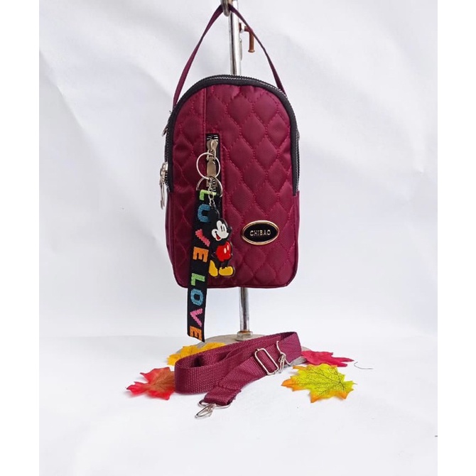 Tas Selempang Chibao Mini Wanita Remaja Korea Kekinian Semi Import Terbaru 2021 Chibao Bordir Bunga