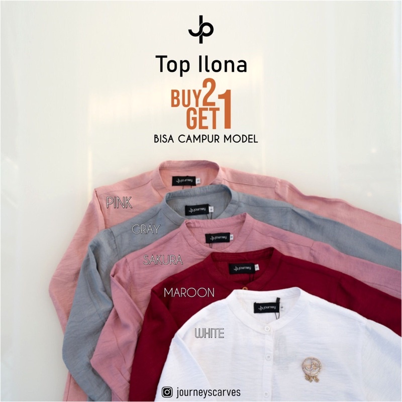 BLOUSE ATASAN KEMEJA JOURNEY ILONA SERIES TERBARU