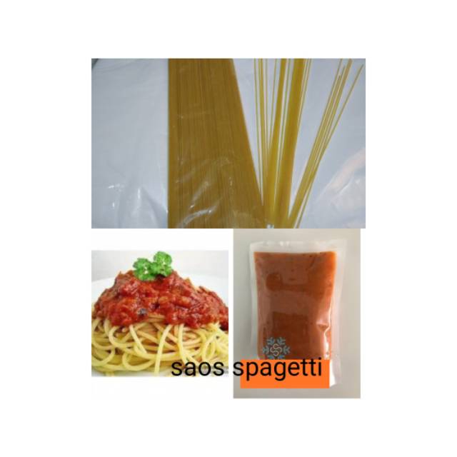 

Paket Mie spaghetti + saos spaghetti