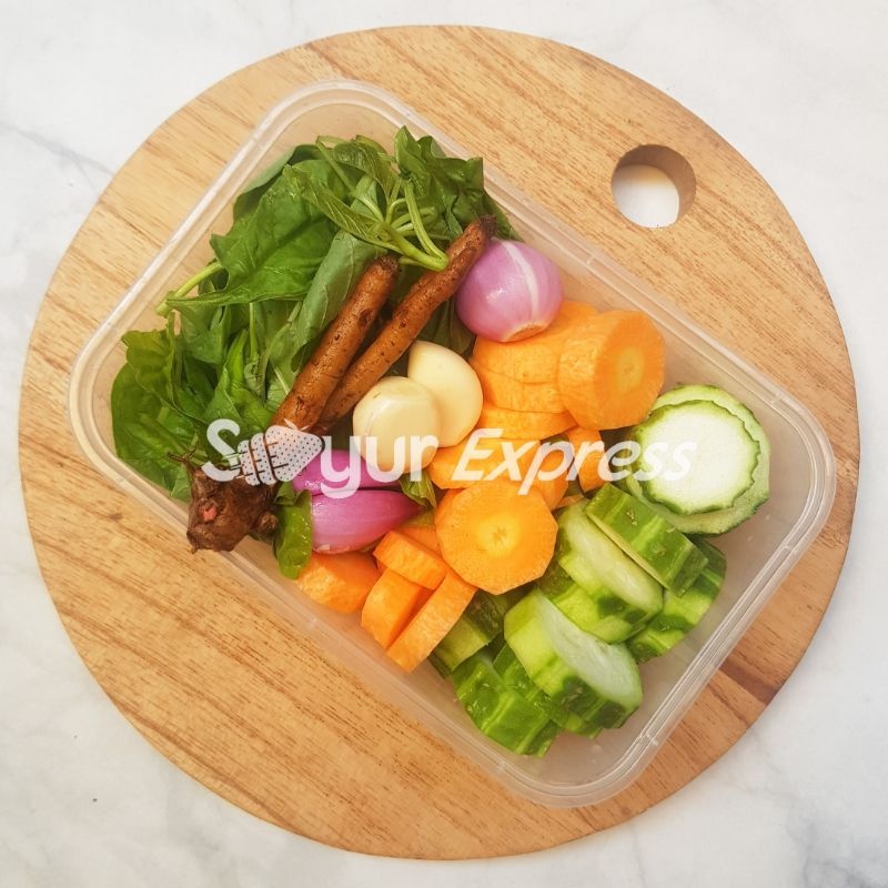 KIRIM INSTAN Paket Foodprep Sayur Bening Oyong Bonus Royco Ayam