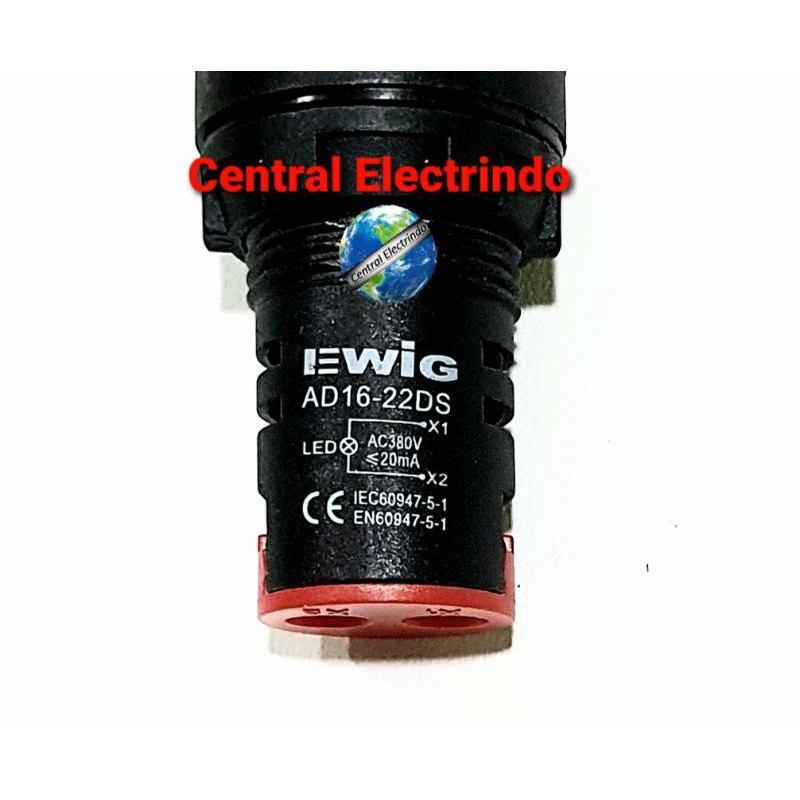 Pilot Lamp LED AD16-22DS 380VAC EWIG Premium.