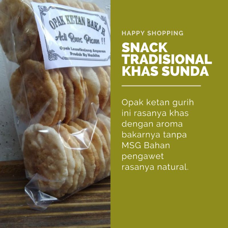 

Opak ketan Bakar/panggang gurih asin khas majalengka