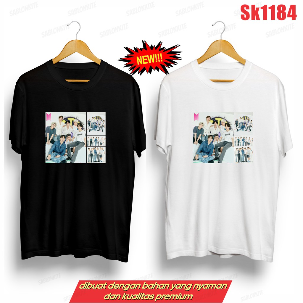 MURAH!!! KAOS KPOP FULL MEMBER SK1184 FG JK RM SG V JIN JM UNISEX COMBED 30S