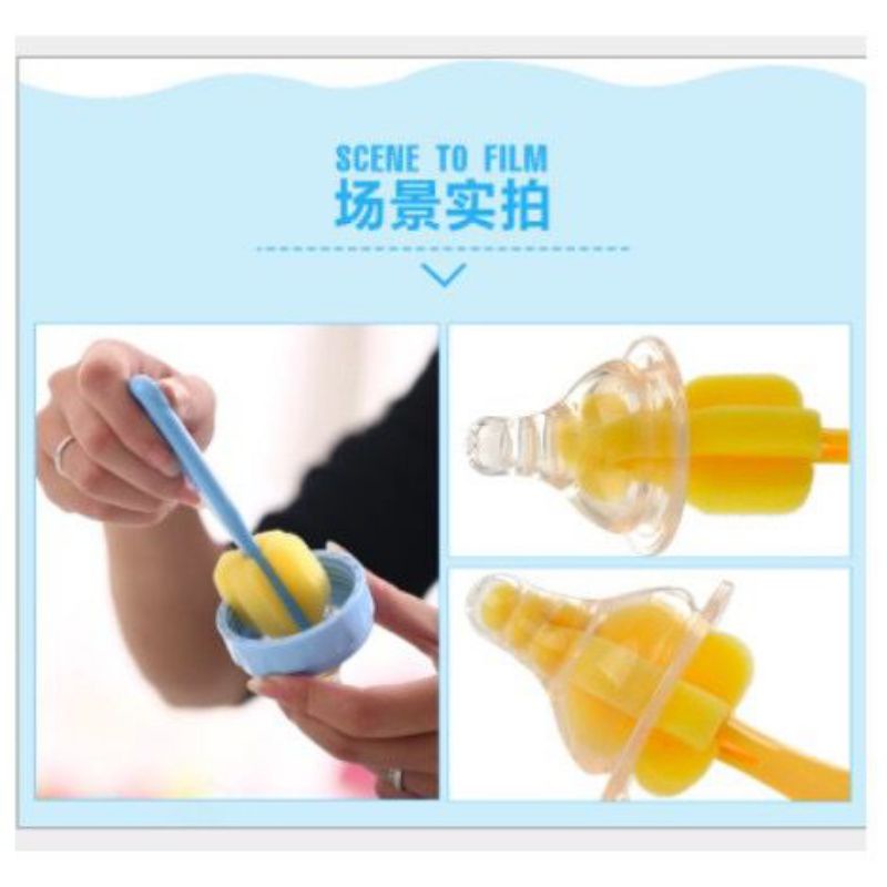 Sikat Botol Susu Bayi 7in1 / Spons / Sponge / Pembersih Dot