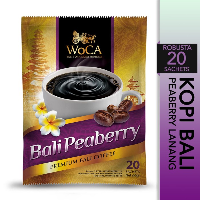 

[BISA COD] WoCA Kopi Bubuk Bali Peaberry 20 Sachets