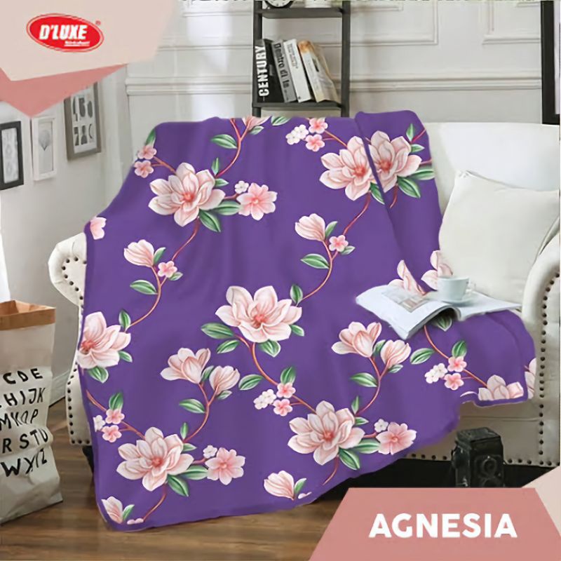 Selimut Kintakun Dluxe Selimut Bulu 160x200 Motif Agnesia