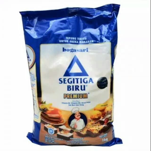 

Bogasari Segitiga biru premium 1kg / flour serbagunaTepung terigu all purpose protein sedang
