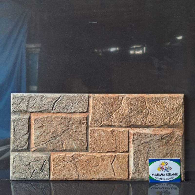 keramik dinding motif batu alam / dinding teras / dinding pagar ACCURA 20x40 NEO COLLOSEUM BEIGE