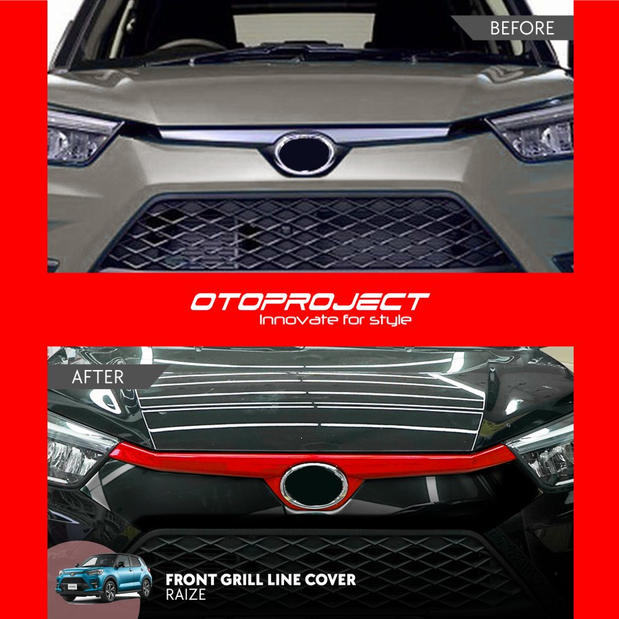 Cover List Grill Logo Depan Grill Line Toyota Raize 2021