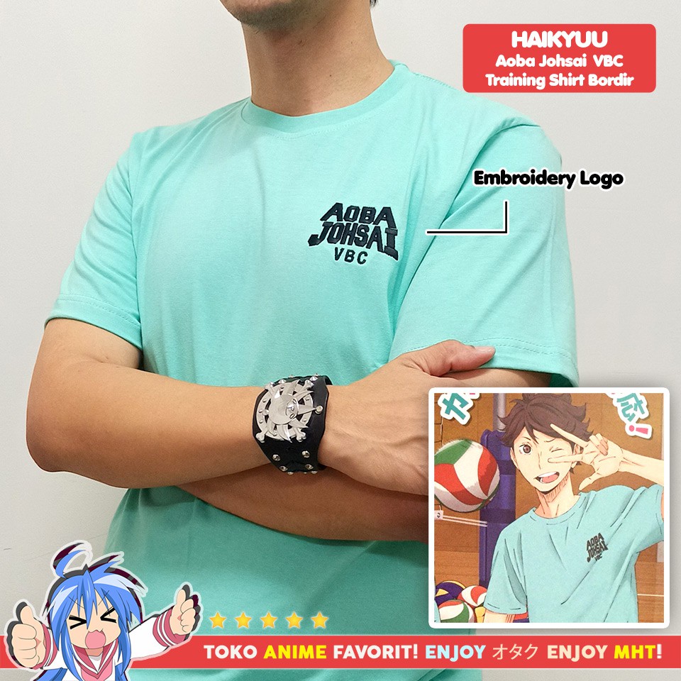 Kaos Anime Cosplay Haikyuu Bordir Aoba Johsai Seijoh Oikawa Toru Iwaizumi