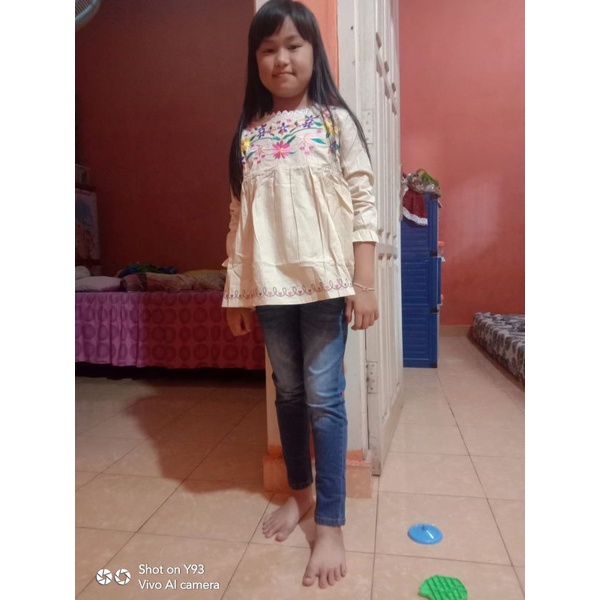 SETELAN ANAK PEREMPUAN / setelan jeans anak perempuan usia 3-4-5 tahun/setelan import premium celana