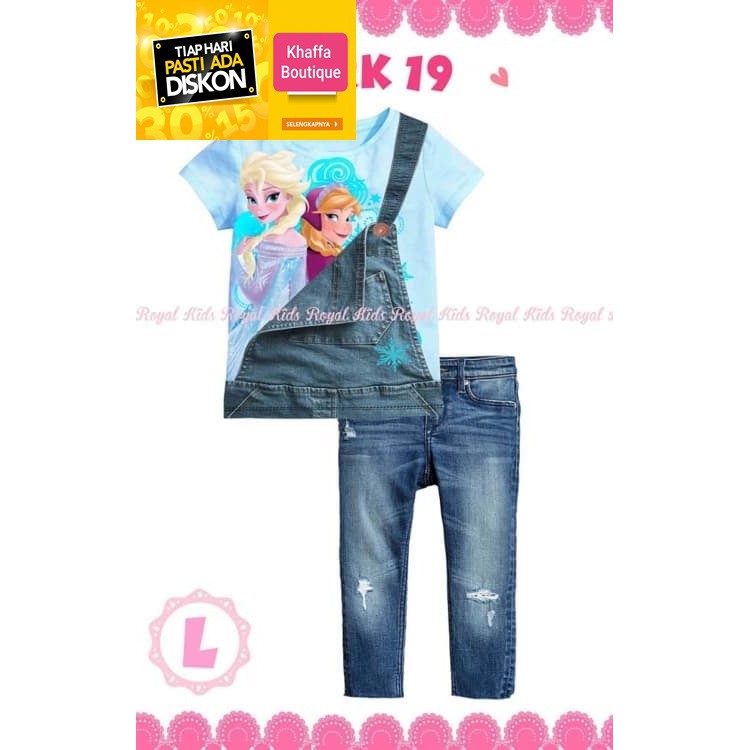 Setelan Anak  Perempuan Elsa Frozen  Baju Anak  Import RK 19 