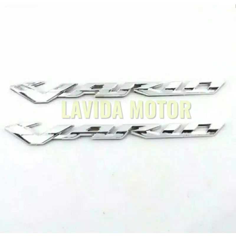 Emblem Vario Timbul 125/150, Emblem vario satu set timbul, emblem motor honda vario timbul