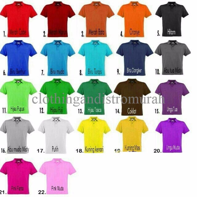 BEST SELLER POLO  SHIRT KAOS  KERAH BERKERAH  POLOS  22 VARIAN 