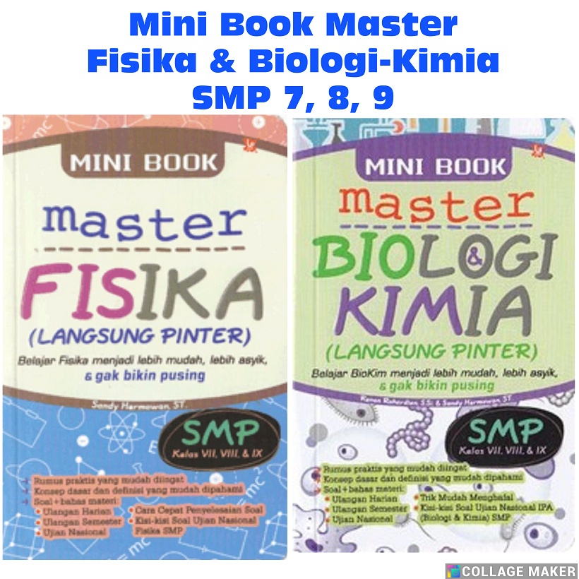 Mini Book Master Fisika & Biologi-Kimia SMP Kelas 7, 8 & 9