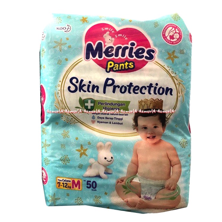 Merries Pants Skin Protection M50 Popok Celana Daya Serap Tinggi Large M 5P0 pcs Merie Celana Pant Meries Merrys Medium