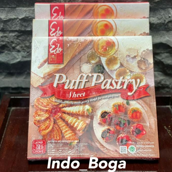 

edo puff pastry sheet 750 gram HEMAT Kode 293