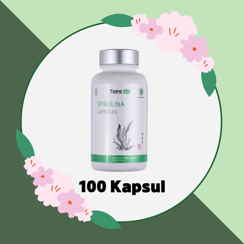 Masker Spirulina Ori Tiens Kemasan Full [ 100 Kapsul ] Asli Tiens