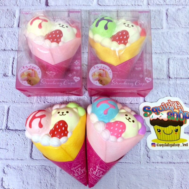 IBLOOM MINI MARSHMALLOW BEAR STRAWBERRY CREPE