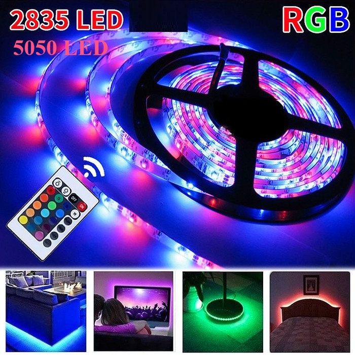 [WS] PAKET LAMPU LED STRIP 2835 5050 RGB REMOTE LAMPU HIAS WARNA WARNI LAMPU KAMAR AESTHETIC