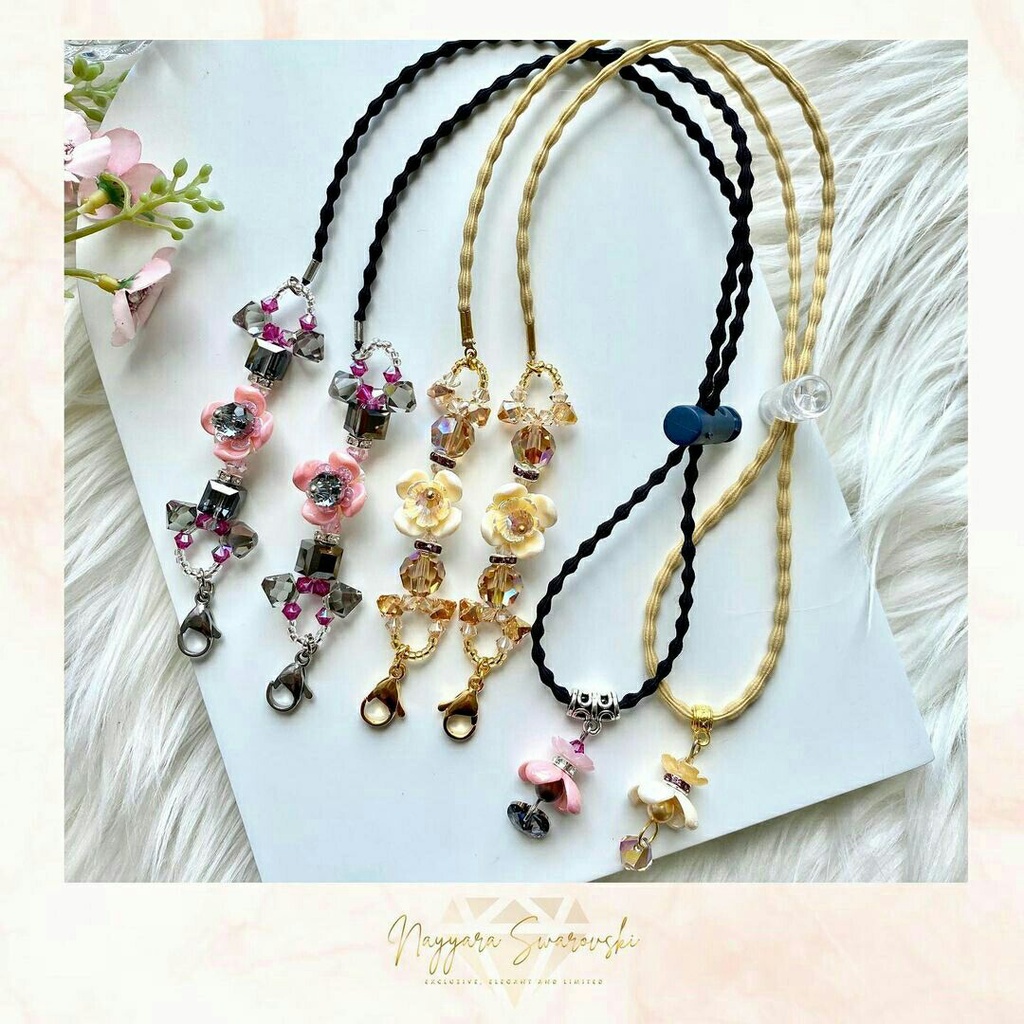 Strap Kalung Tali Masker Swarovski Austria