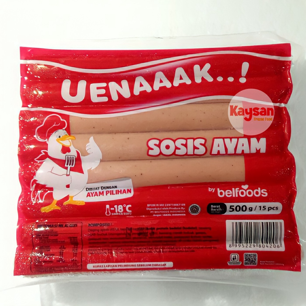 Jual Belfoods Sosis Ayam 500 Gram Uenaaak Shopee Indonesia