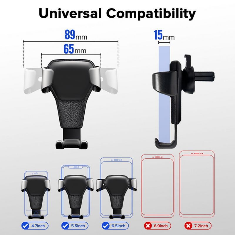 YC01 Car holder car mount AC MOBIL dudukan penyangga HP Strong Gravity Phone Holder air vent