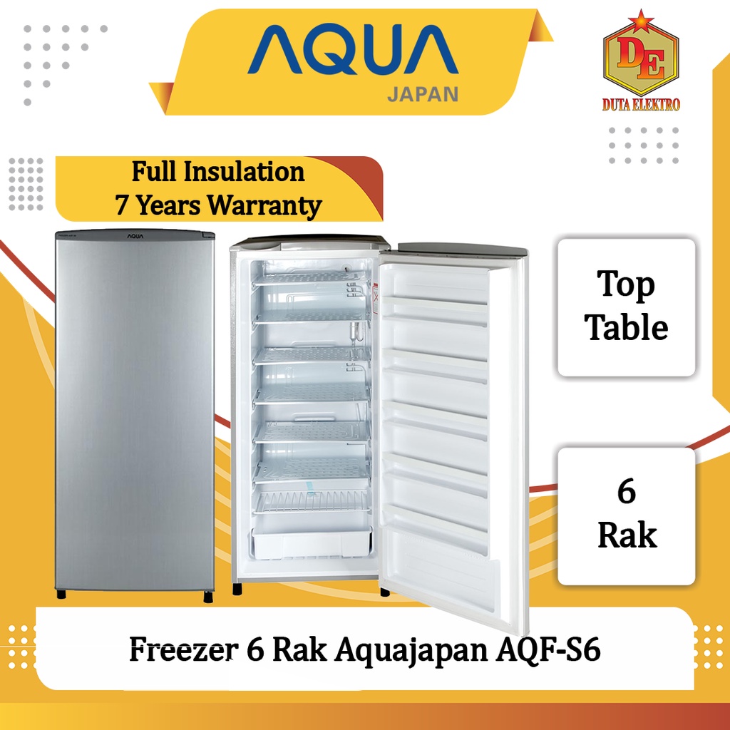 Freezer Aqua Japan AQF S6 6 Rak Kulkas Es Batu