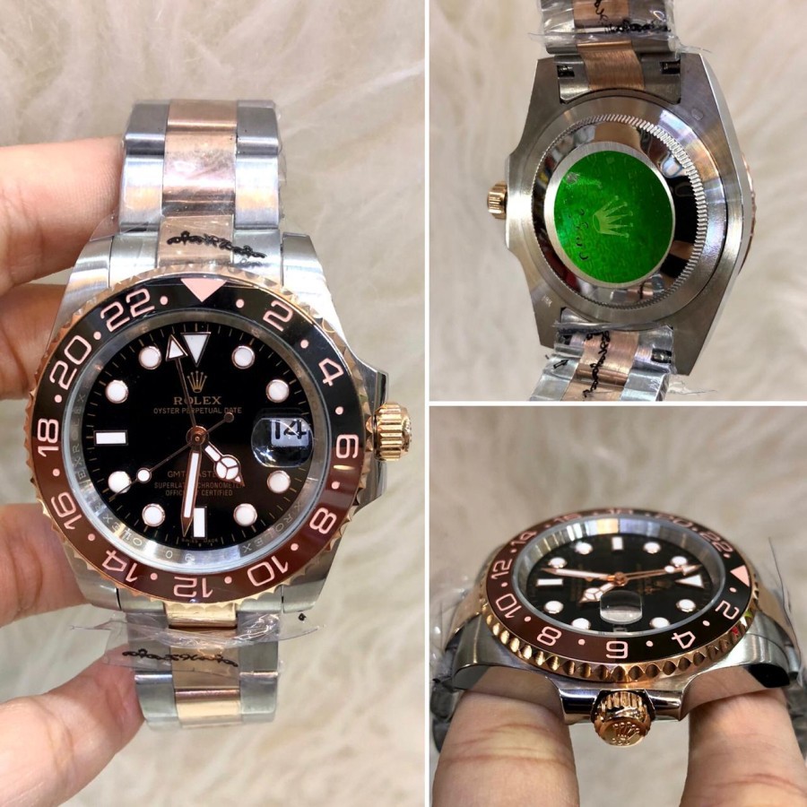 Mega Sale Jam Tangan Rolex GMT Master II Two Tone Rootbeer Garansi 1th